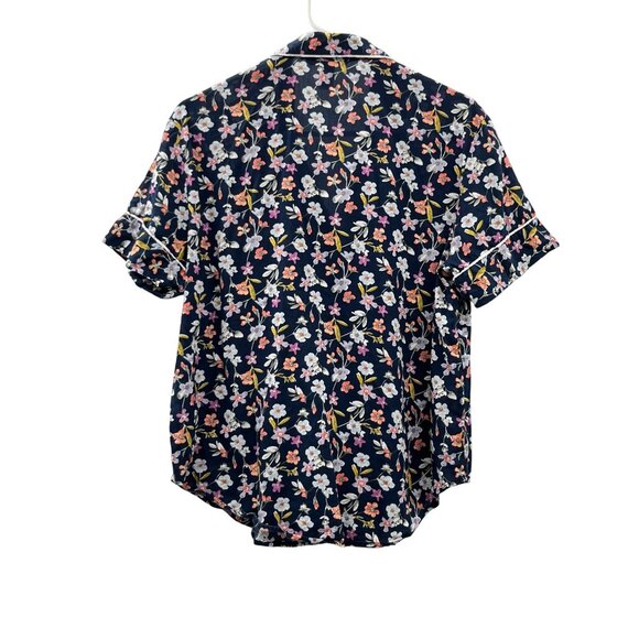 Victorias Secret Pajama Shorts Set Womens S Blue Floral Cotton Blend Used - Picture 3 of 16